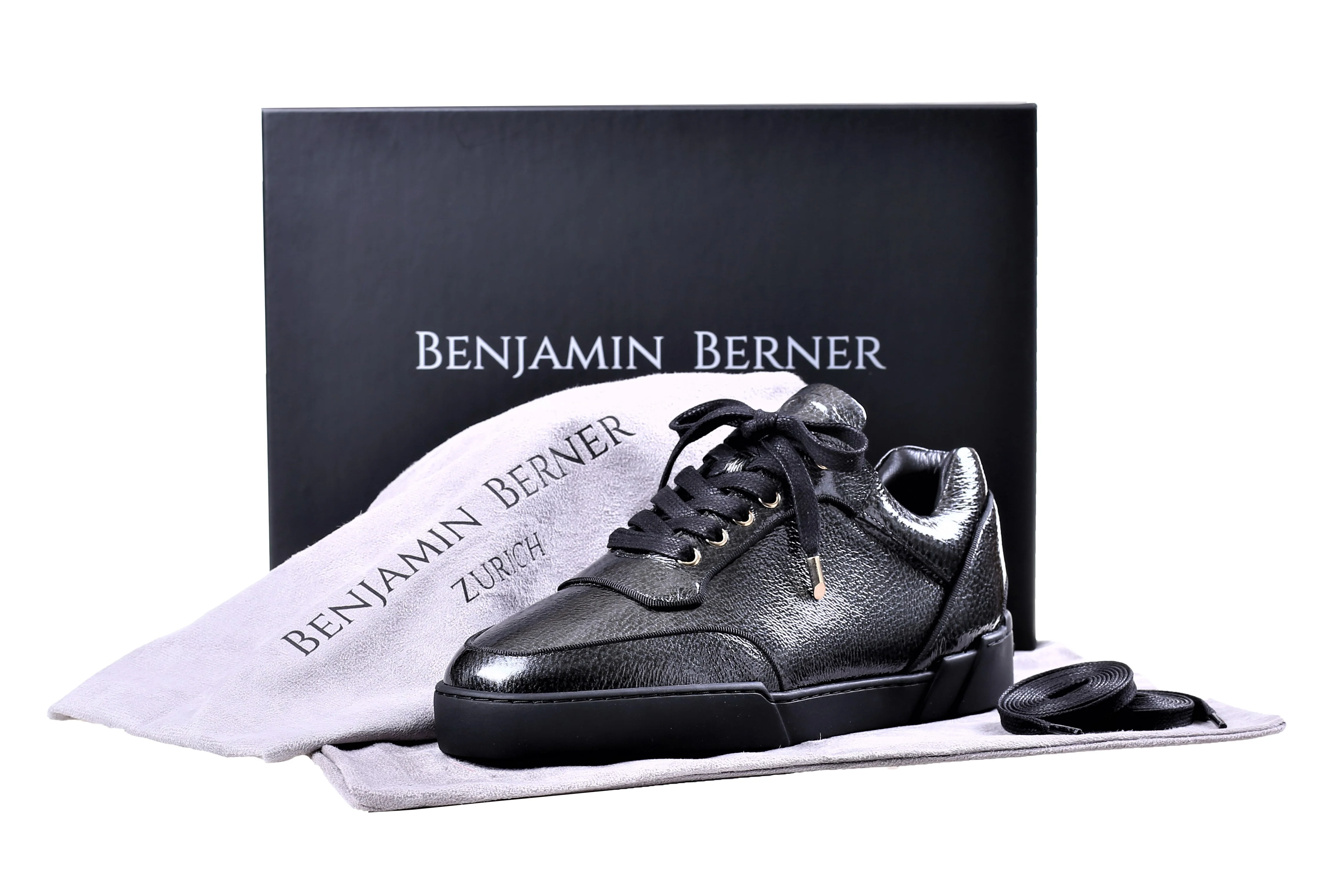 Low-Top IRON GREY WASHED PATENT CALFSKIN - Image 4