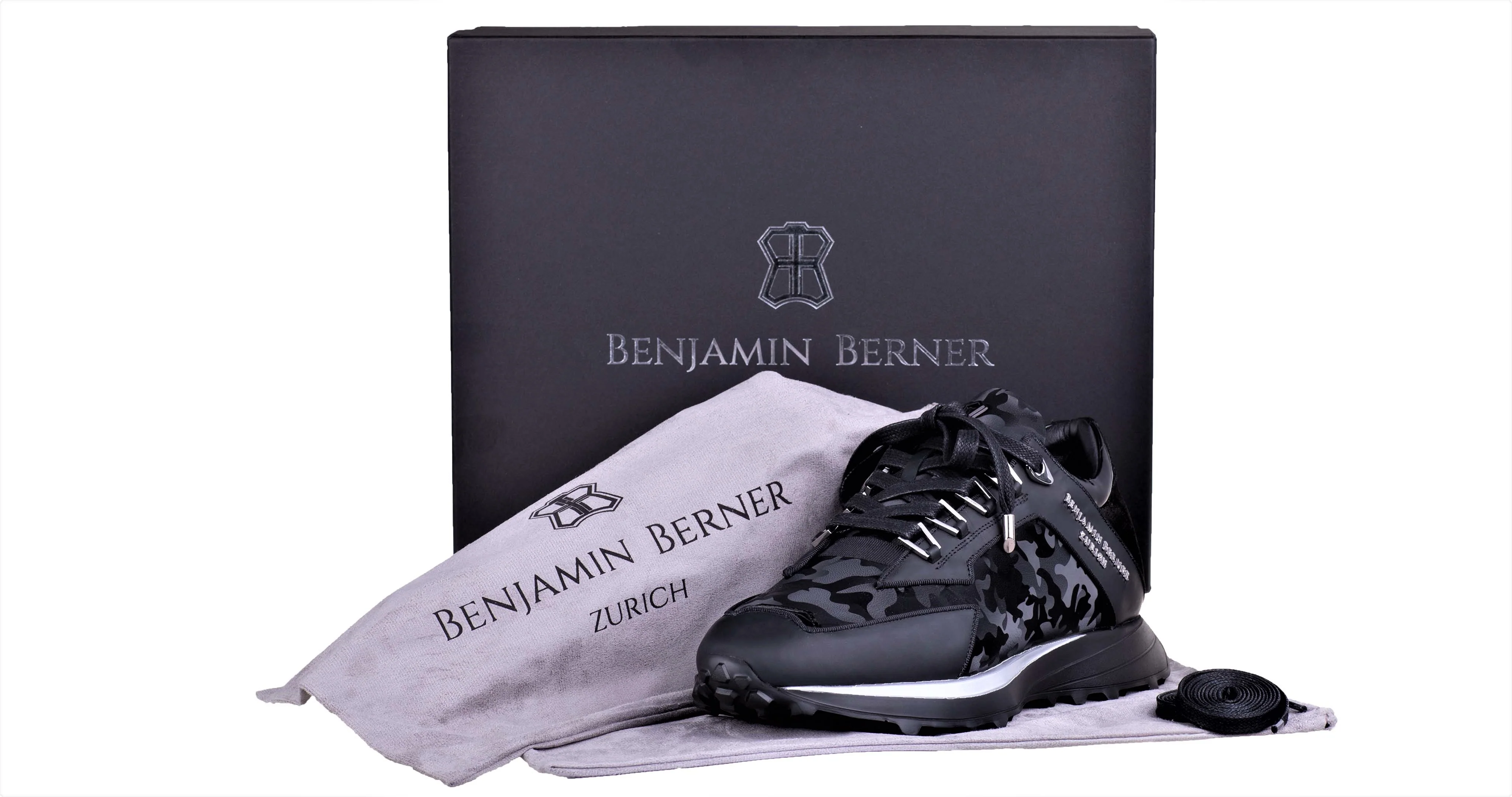 LOW-TOP BNJ ALPHA RUNNER ALL BLACK REFLECTIVE CAMOUFLAGE - Image 3
