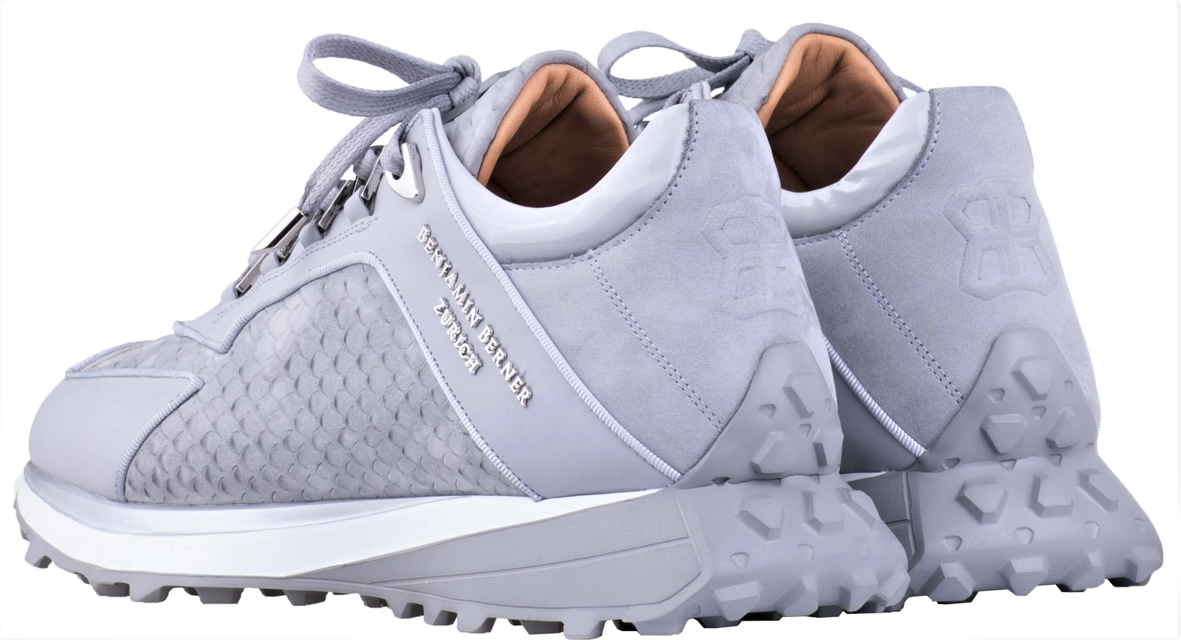LOW-TOP BNJ ALPHA RUNNER ICE GREY PYTHON CUT-MATT NAPPA - Image 3