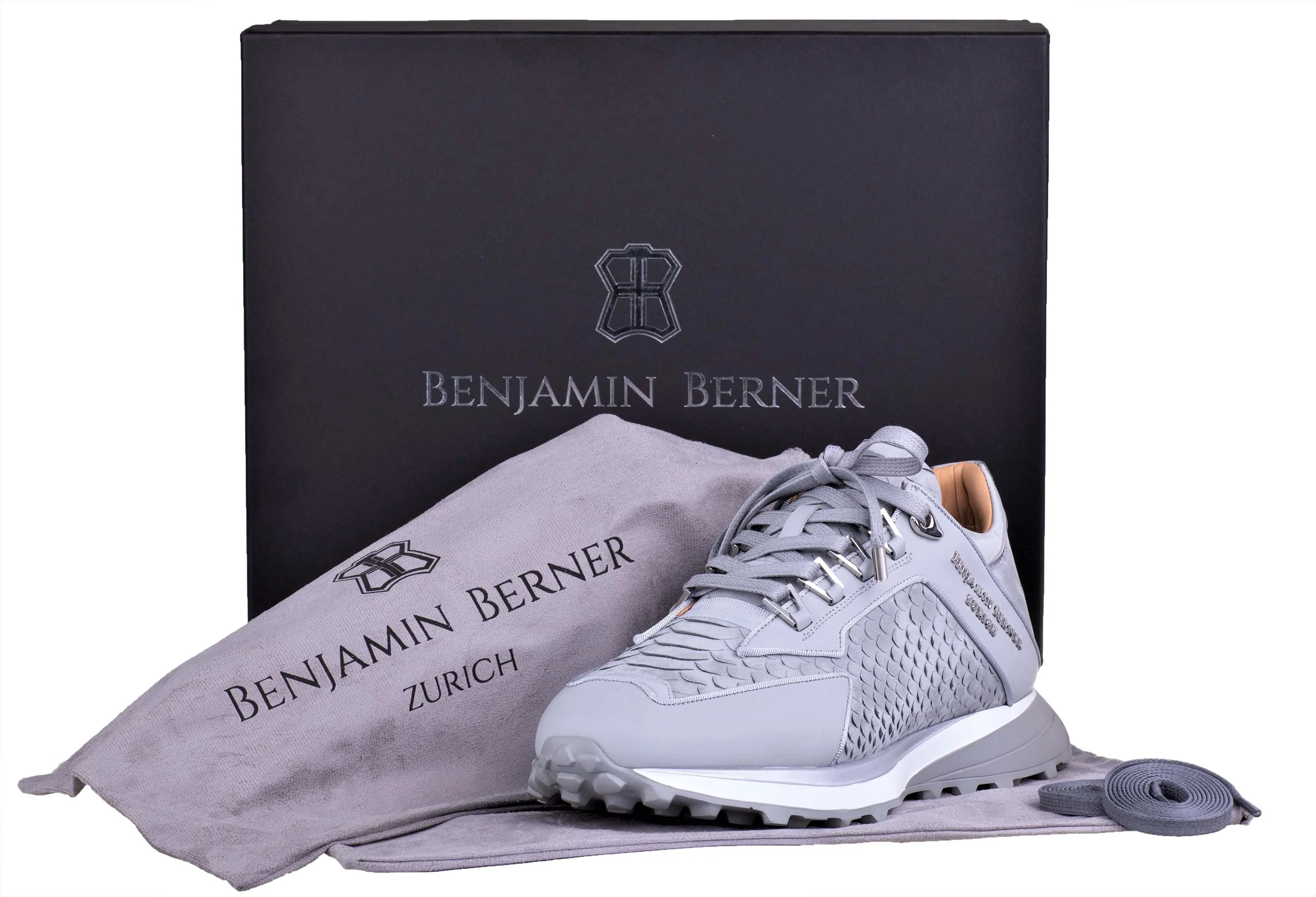 LOW-TOP BNJ ALPHA RUNNER ICE GREY PYTHON CUT-MATT NAPPA - Image 4