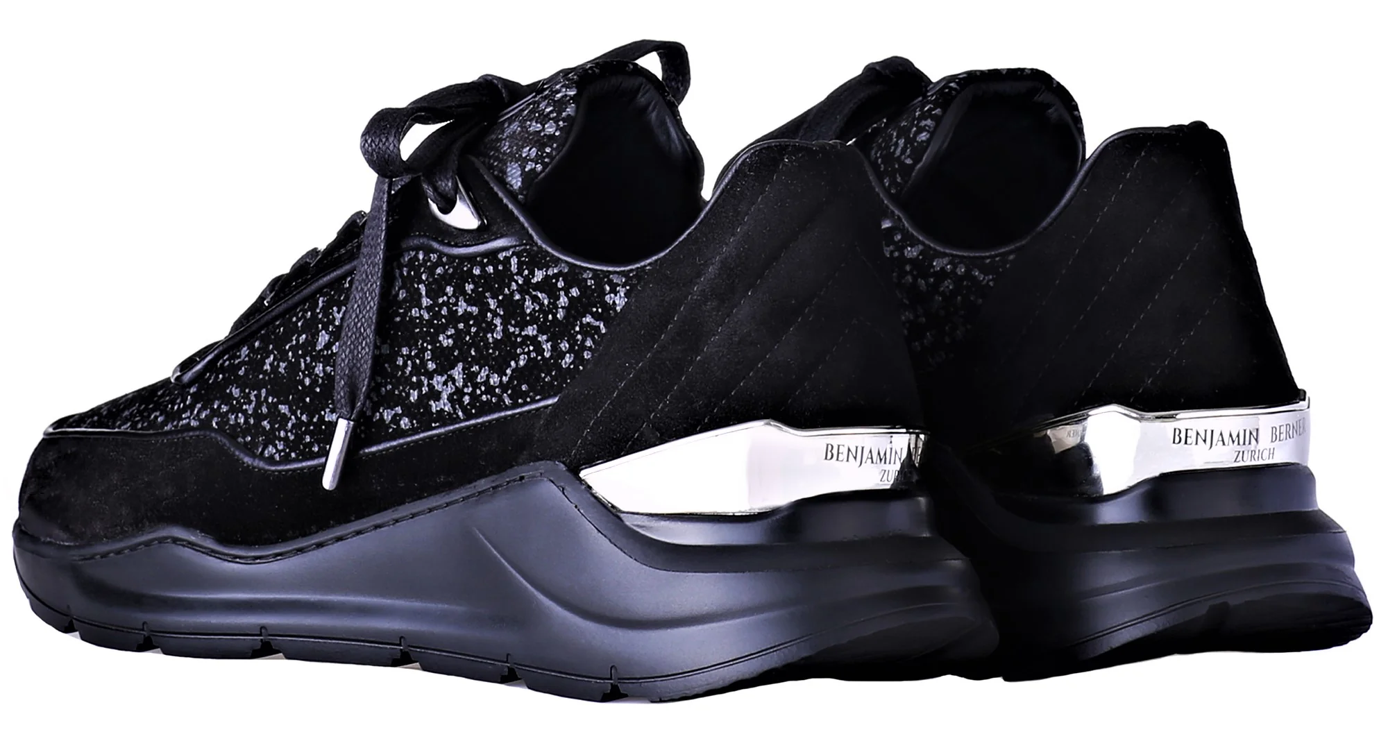 Women's Low-Top HECTOR BLACK GALAXY WAXED SUEDE - Image 3