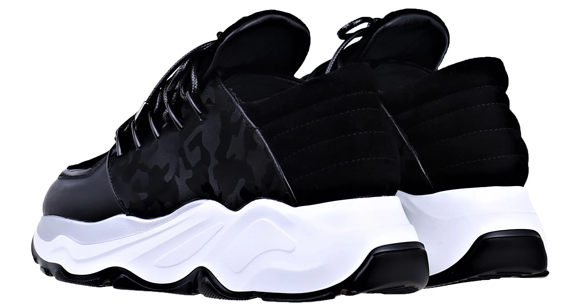LOW-TOP BNJ PHOENIX RUNNER BLACK REFLECTIVE CAMOUFLAGE-MATT NAPPA - Image 3