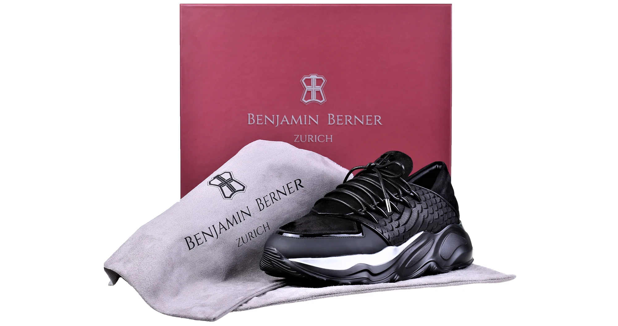 LOW-TOP BNJ PHOENIX RUNNER BLACK PYTHON CUT-MATT NAPPA - Image 4