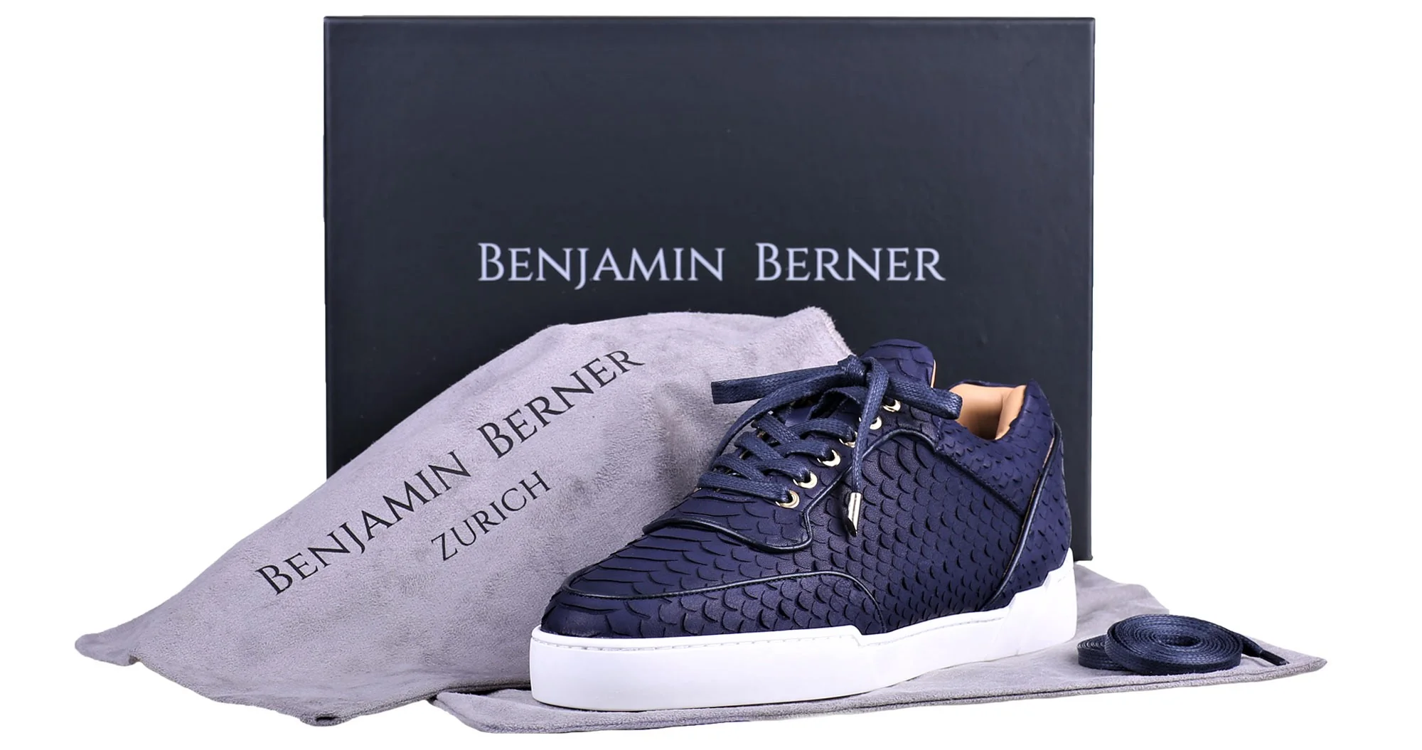 Low-Top MIDNIGHT BLUE PYTHON CUT - Image 4