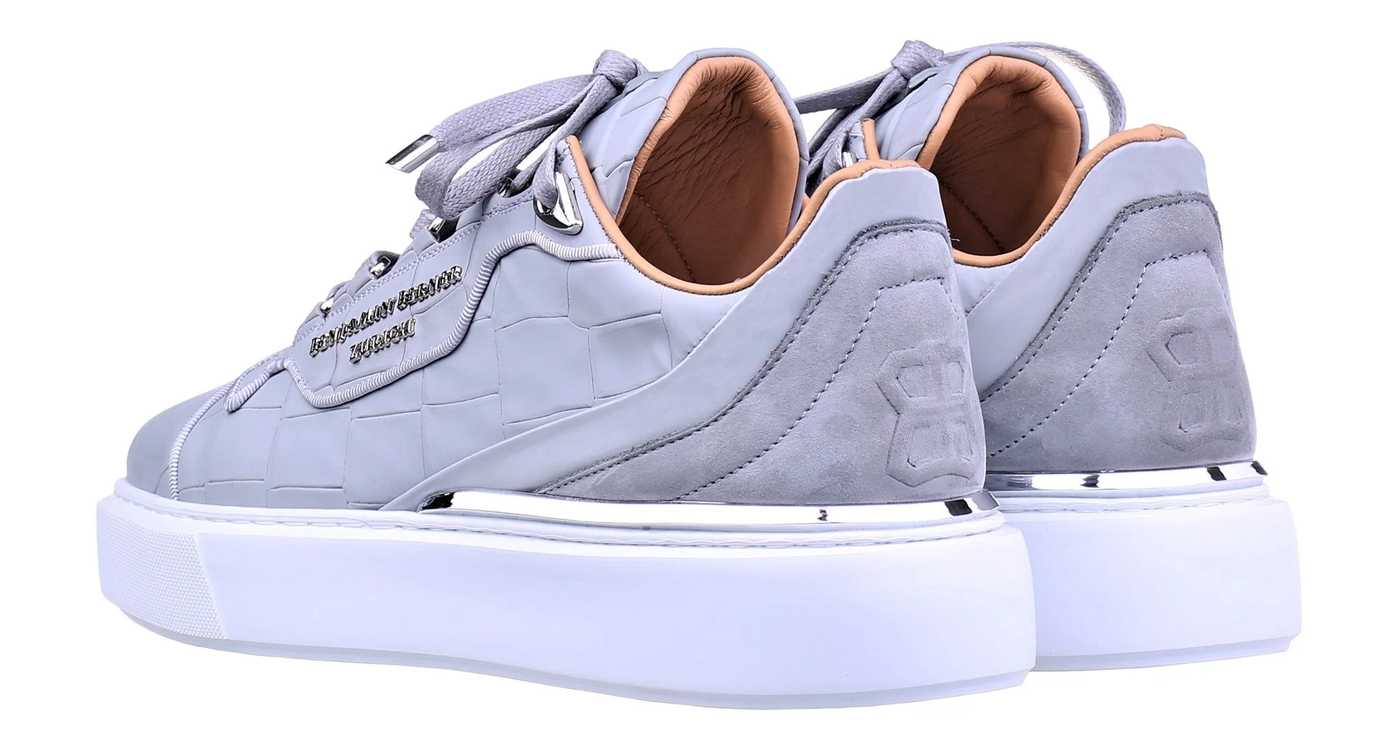 WOMEN'S LOW-TOP BNJ RAPHAEL ICE GREY MATT CROCODILE - Image 3