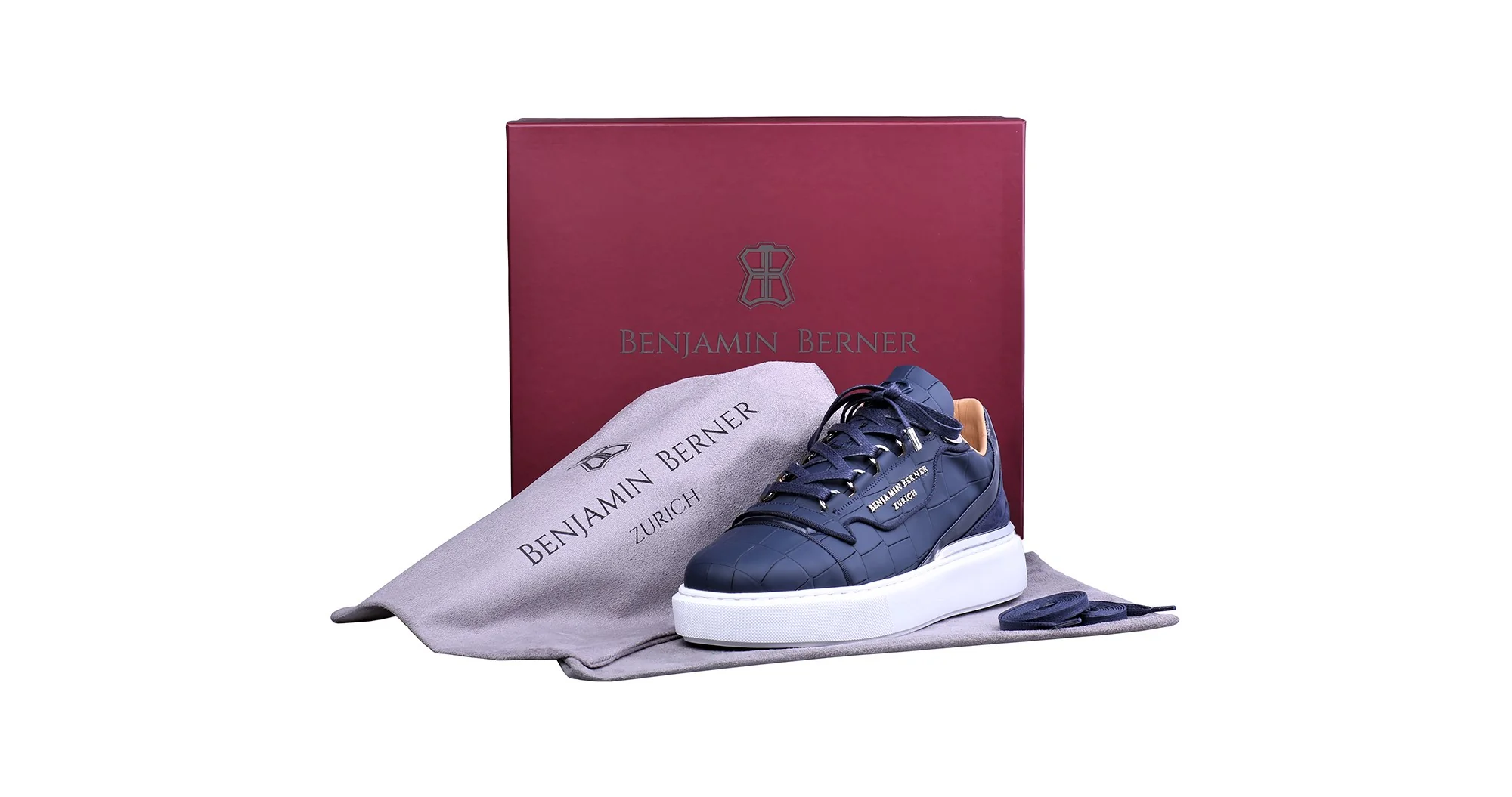 Women's Low-Top BNJ RAPHAEL  NAVY  MATT CROCODILE - Image 4