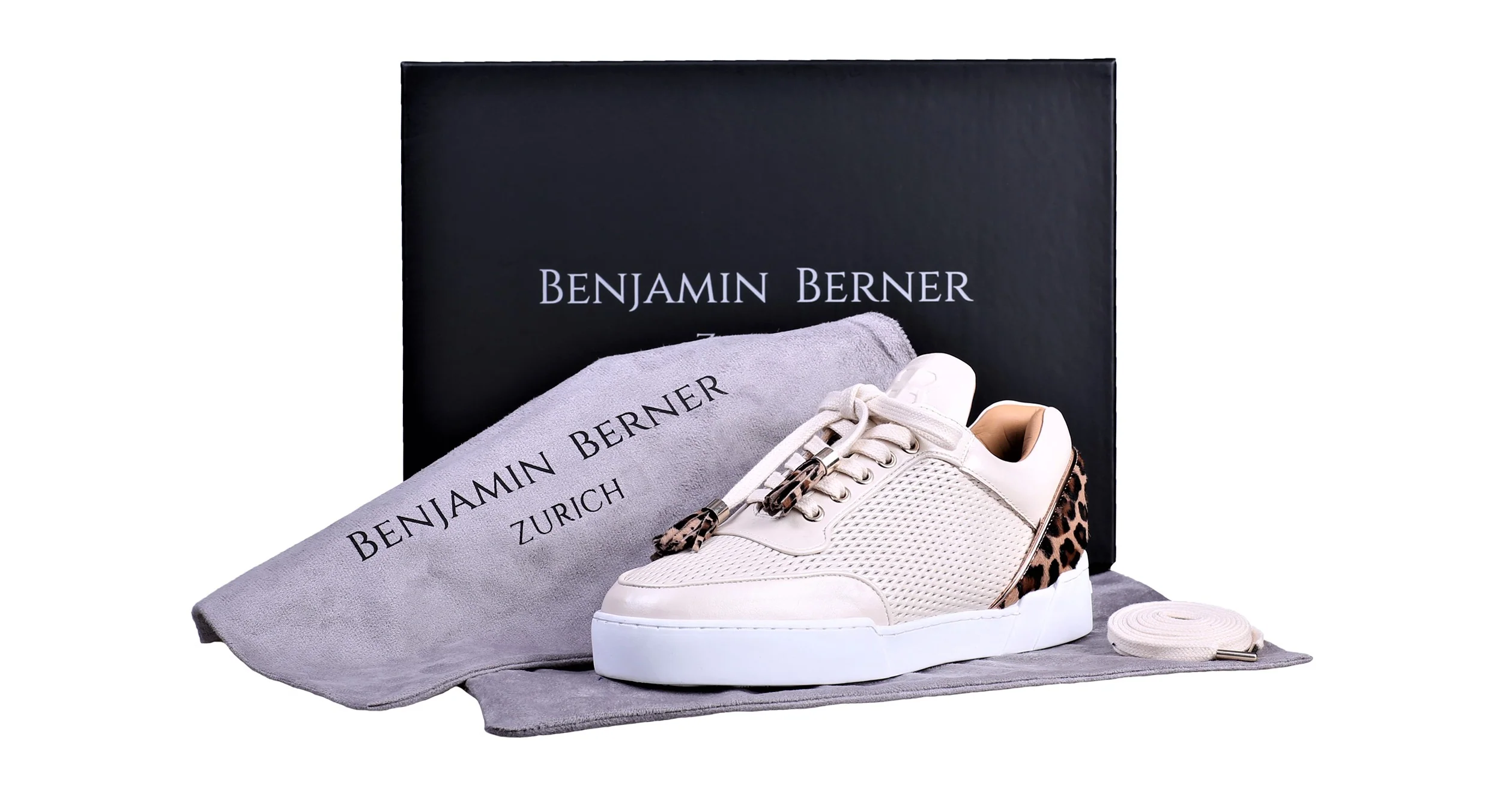 Women's Low-Top Vanilla Cream Silk Finish -Leopard Pony Skin - Image 4